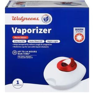 Walgreens Warm Steam Vaporizer 1 Gallon Small Room Humidifier Red White